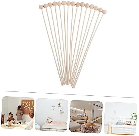 VALICLUD 15Pcs Wood Bead Aroma Diffuser Sticks for Home Fragrance