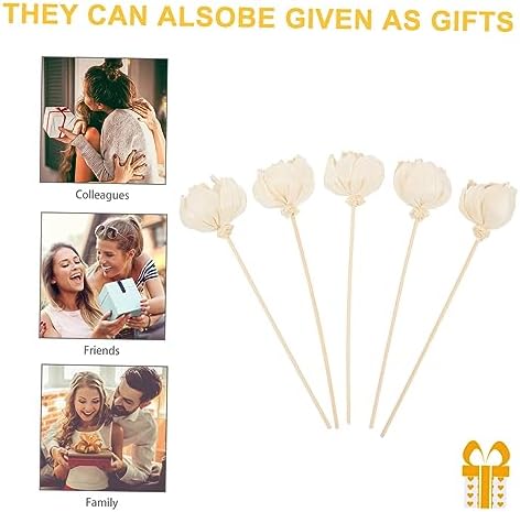 Wakauto 5pcs Peony Flower Aroma Sticks for Diffusers
