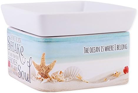 Elanze Designs 2-in-1 Jar Candle and Wax Tart Warmer