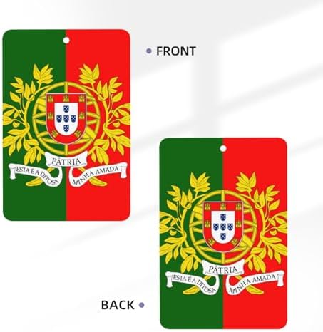 Portuguese Flag 6Pcs Car Scented Tablets with Hanging Rope