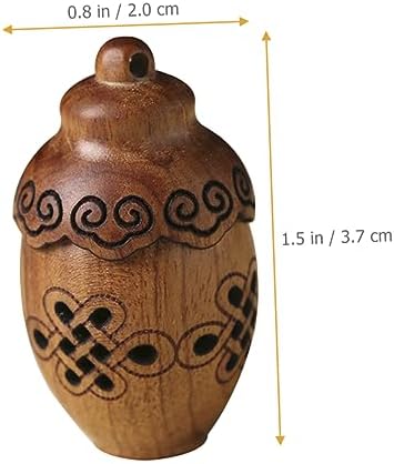 PartyKindom DIY Hollow Wood Aroma Bottle Pendant Essential Oil Diffuser