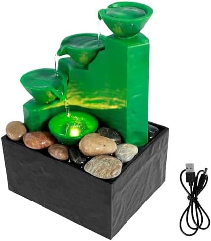 Tabletop Meditation Water Fountain With Light