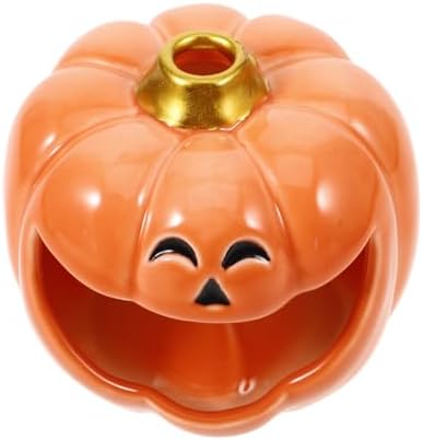 Zerodeko Halloween Pumpkin Incense Stick Holder Ceramic Burner