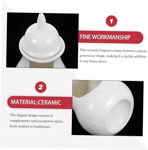 Ceramic Tealight Oil Burner with Charcoal Holder for Aromatherapy