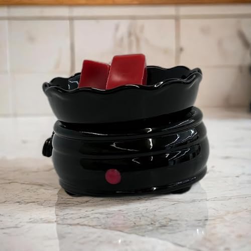 The Candle Daddy Electric Wax Melt and Candle Warmer - Jet Black Ceramic