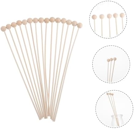 VALICLUD 15Pcs Wood Bead Aroma Diffuser Sticks for Home Fragrance