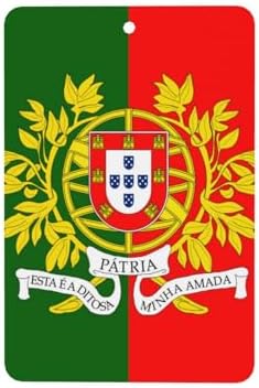 Portuguese Flag 6Pcs Car Scented Tablets with Hanging Rope