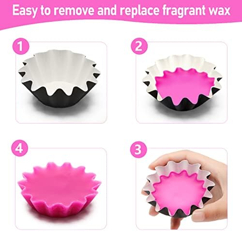 50 Pcs Leakproof Wax Melt Liners with Metal Spoon for Electric Warmers