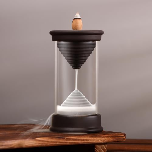 Hourglass Backflow Incense Burner Waterfall Decor