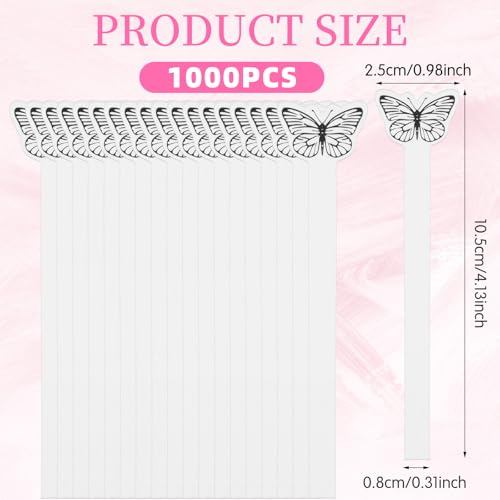 1000 Pcs Butterfly Perfume Test Strips White Fragrance Blotter for Scent Sampling