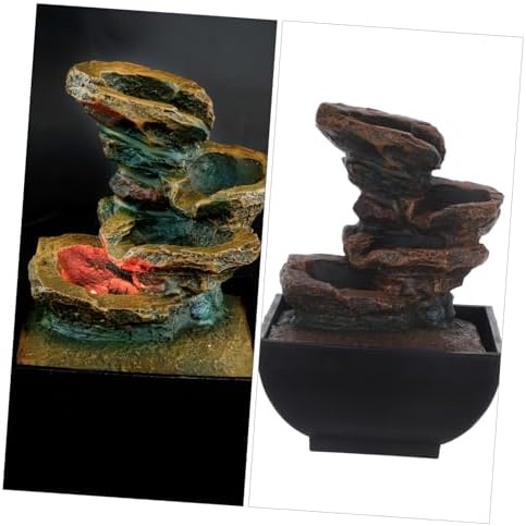 Cabilock Tabletop Fountain with LED Light and Water Sound