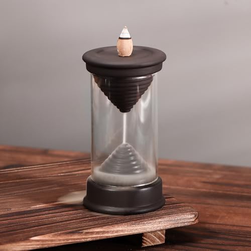 Hourglass Backflow Incense Burner Waterfall Decor