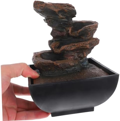 Cabilock Tabletop Fountain with LED Light and Water Sound