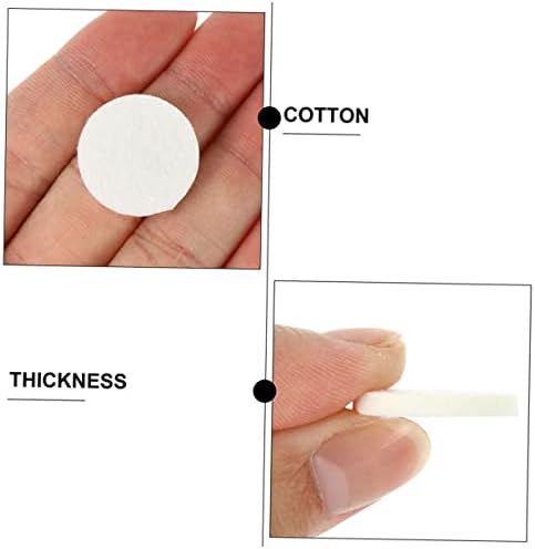 PRETYZOOM 100pcs Organic Cotton Aromatherapy Diffuser Pad Refills for Necklace