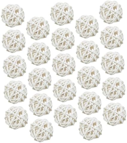 Happyyami 25pcs Aromatherapy Rattan Balls Handmade Decor