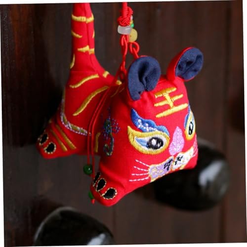 Creative Embroidered Tiger Design Car Hanging Sachet Pendant