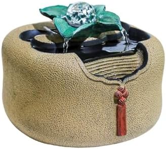 Yellow Resin Tabletop Fountain for Home Relaxation