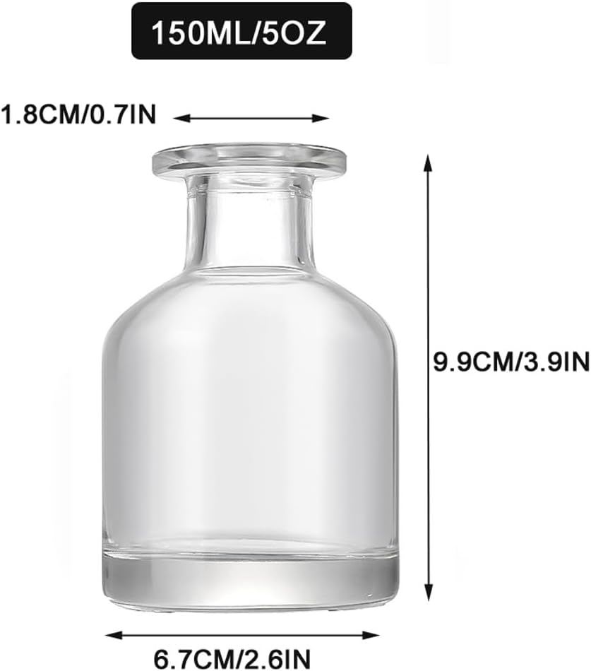 150ml Glass Diffuser Bottle for Aromatherapy and Decor