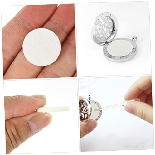 100pcs Cotton Aroma Diffuser Pads for Necklaces and Home Fragrance