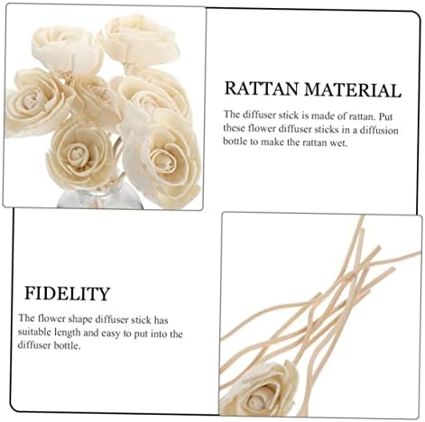 Zerodeko 3pcs Aromatherapy Diffuser Sticks with Rattan Flowers
