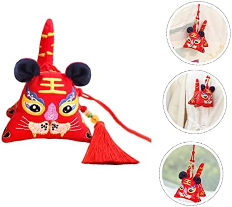 Creative Embroidered Tiger Design Car Hanging Sachet Pendant
