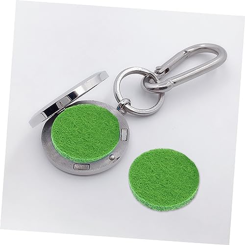 PRETYZOOM 30mm Deep Green Aromatherapy Cotton Pads 200-Pack