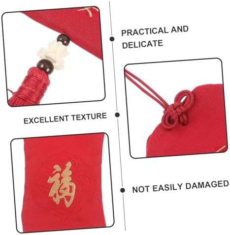 Vaguelly 3pcs Chinese Style Empty Pouch with Tassel