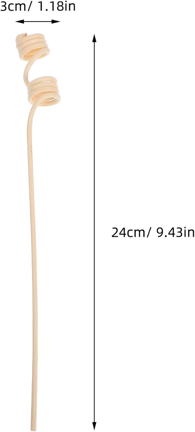 PRETYZOOM 20PCS Wavy Rattan Aroma Diffuser Sticks