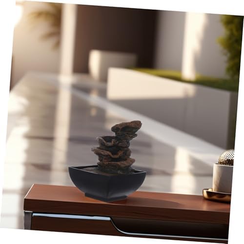 Cabilock Tabletop Fountain with LED Light and Water Sound