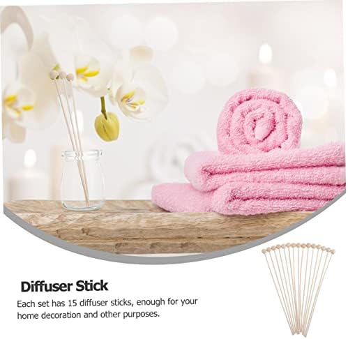 Happyyami 15pcs Wooden Diffuser Sticks for Aromatherapy