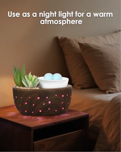 Luxarapy 4-in-1 Ceramic Wax Melt Warmer with PTC and LED Light