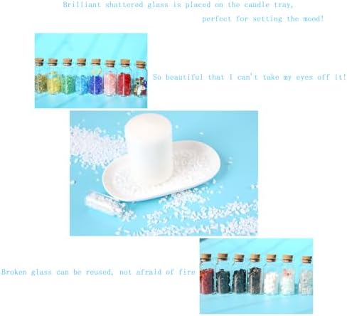 White Sea Glass Chips 2-4mm for Resin Art and Vase Fillers