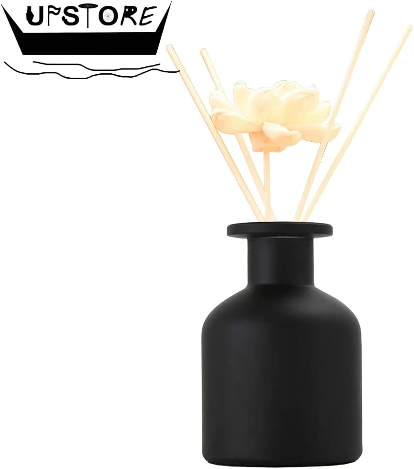 150ML Black Glass Diffuser Jar for Aromatherapy