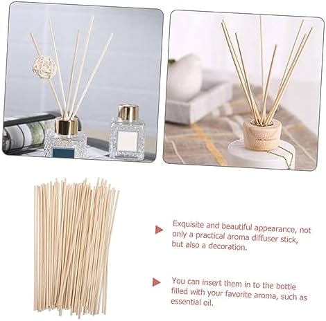 100Pcs Rattan Aroma Diffuser Sticks Portable Refill for Home Spa Meditation