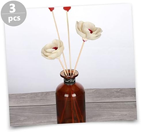 Unomor 3Pcs Aromatherapy Diffuser Sticks with Dried Flowers