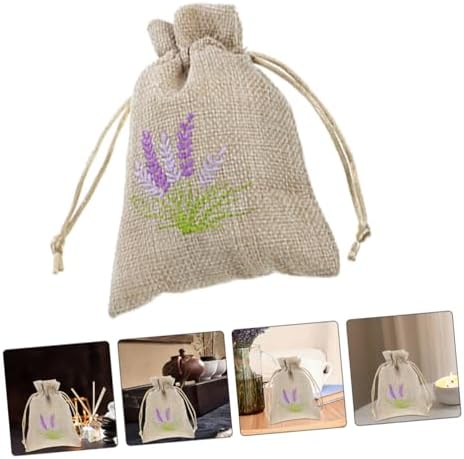 FUNNETOYU 5pcs Lavender Scented Drawstring Pouches Empty Sachet Bags