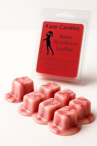 Rustic Strawberry Leather Wax Melts Pack of 2 Kane Candles