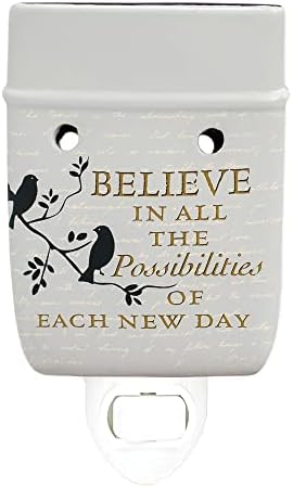 Believe Grey Ceramic Wax Warmer with Lamp