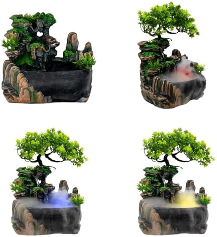 11 Inch Waterfall Fountain with LED Lights Atomizer