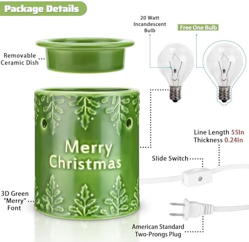STAR MOON 2 in 1 Fragrance Warmer with Night Light Bulb