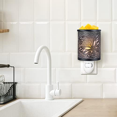 EQUSUPRO Metal Wax Melts Warmer with Night Light and Removable Dish