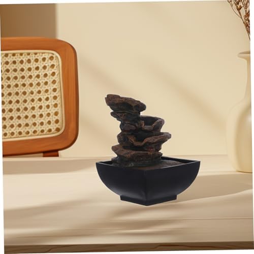 Cabilock Tabletop Fountain with LED Light and Water Sound