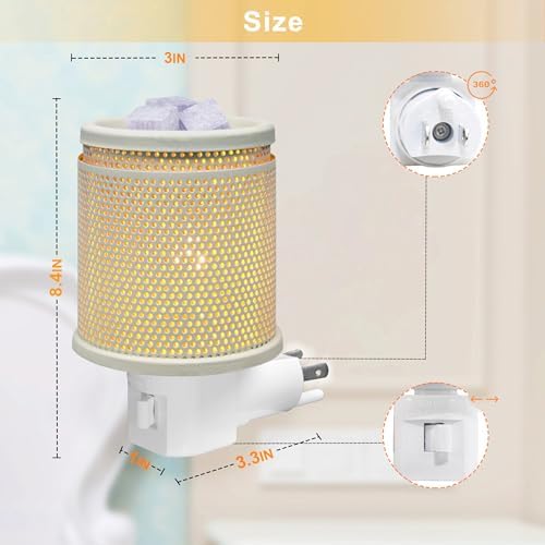 Wall Plug-in Electric Wax Melt Warmer with Double Metal Design