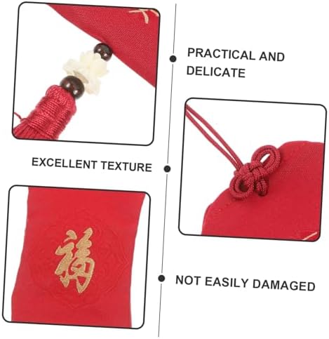 3Pcs Fabric Empty Charm Bag with Tassel Portable Fragrance Sachet