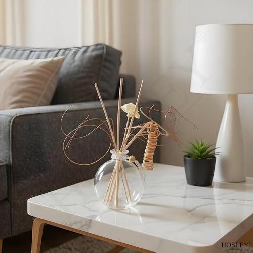 Hosley Glass Diffuser Bottles with Reeds Set of 4