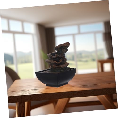 Cabilock Tabletop Fountain with LED Light and Water Sound