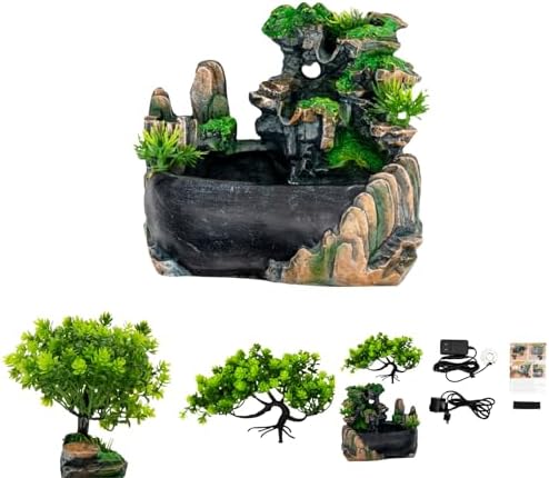 11 Inch Waterfall Fountain with LED Lights Atomizer