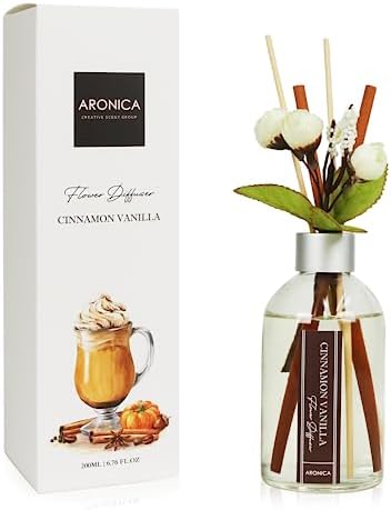 Aronica Cinnamon Vanilla Diffuser with Flower