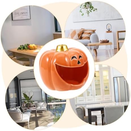 Zerodeko Halloween Pumpkin Incense Stick Holder Ceramic Burner