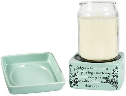 Serenity Prayer Teal White Electric 2 in 1 Candle Warmer